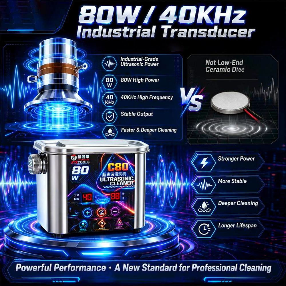 JTX C80 220V High Power Ultrasonic Cleaner