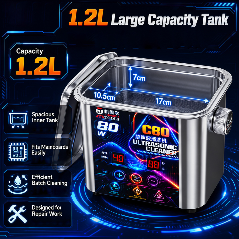 JTX C80 220V High Power Ultrasonic Cleaner