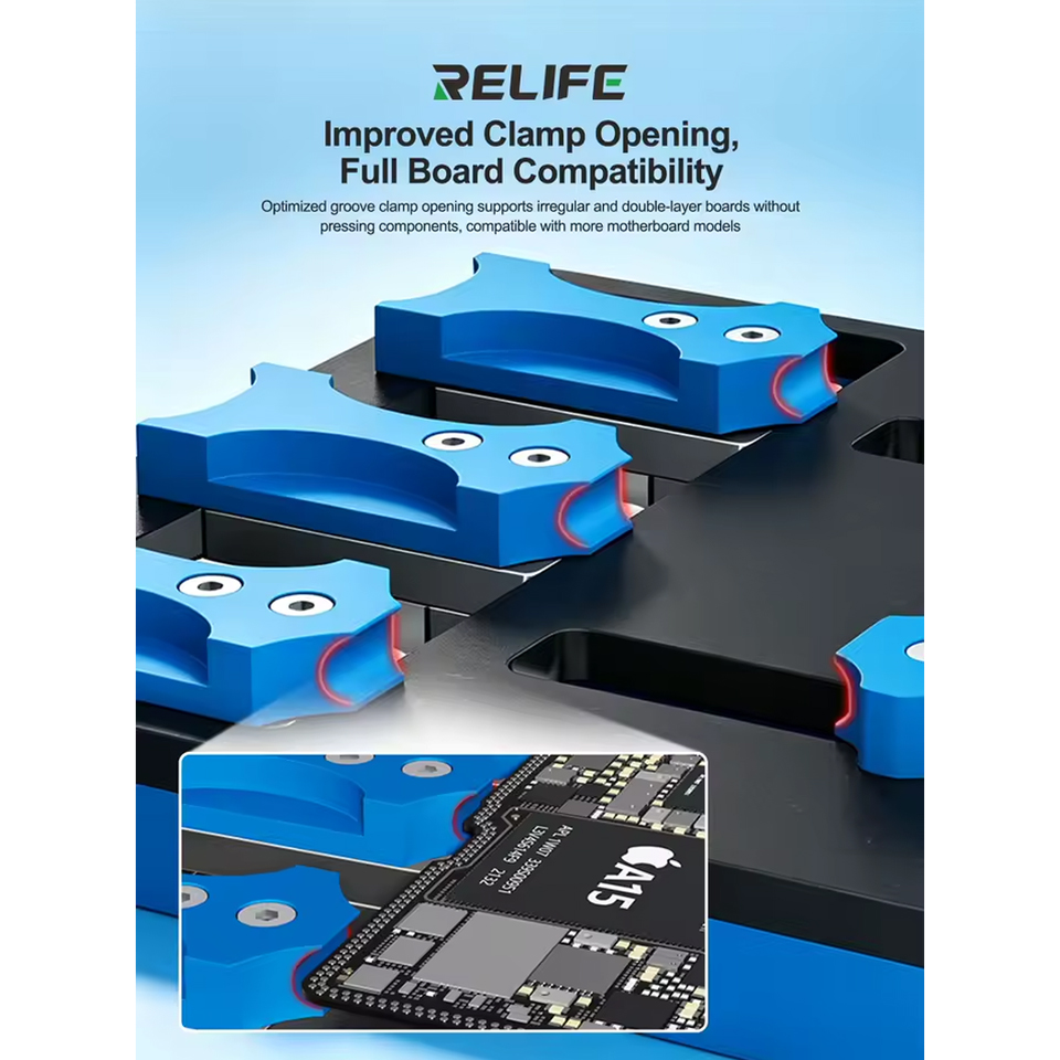 Relife TF6 Integrated Dual-Clamp Repair Fixture Compatible For Dual-Layer Motherboard