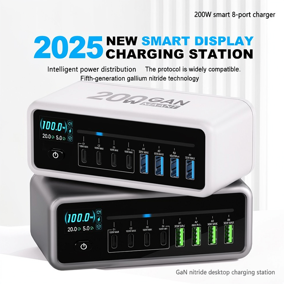 MaAnt MT-P200 200W high-power smart display desktop Multi-Port charging station