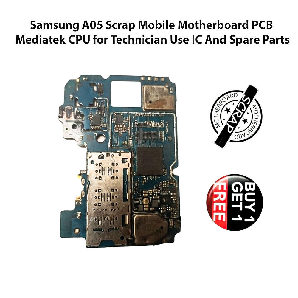 Samsung A05S Scrap Mobile Motherboard PCB Mediatek CPU for Technician Use IC And Spare Parts