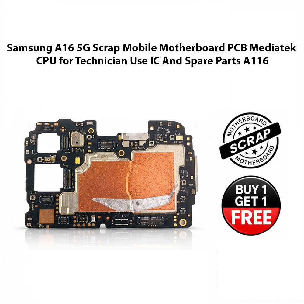 Samsung A16 5G Scrap Mobile Motherboard PCB Mediatek CPU for Technician Use IC And Spare Parts A116