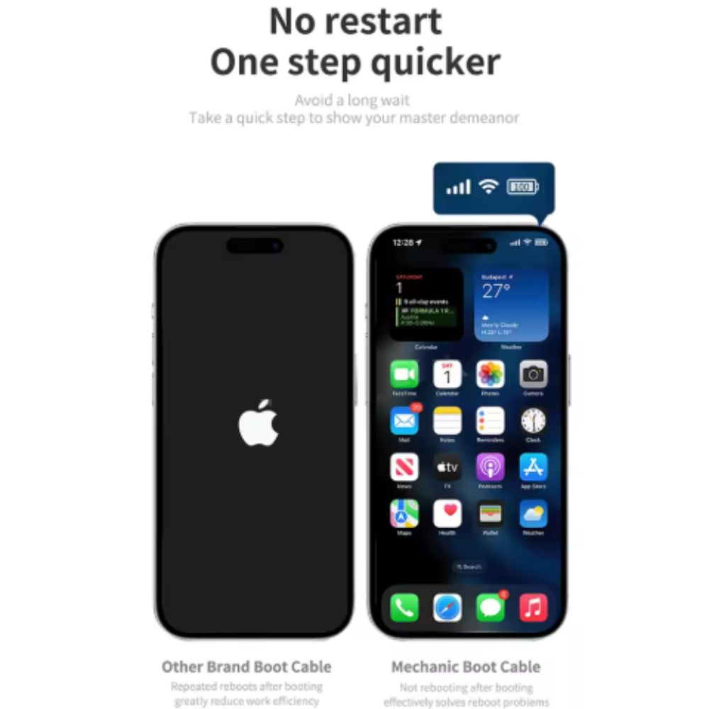 Mechanic Power Pro Ultra Power Supply Test Boot Cable for iPhone X-15 PM 