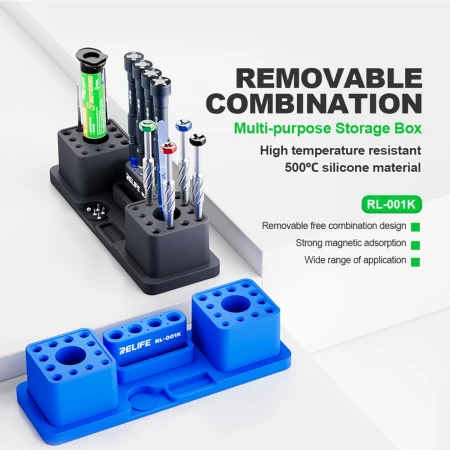 RELIFE RL-001K (Black) Silicone All-in-One Modular Storage Box