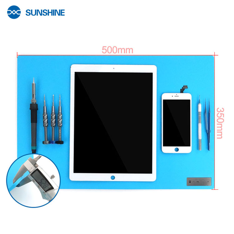 SUNSHINE SS-004F Blue 500*350mm High temperature resistant advanced thermal insulation mat