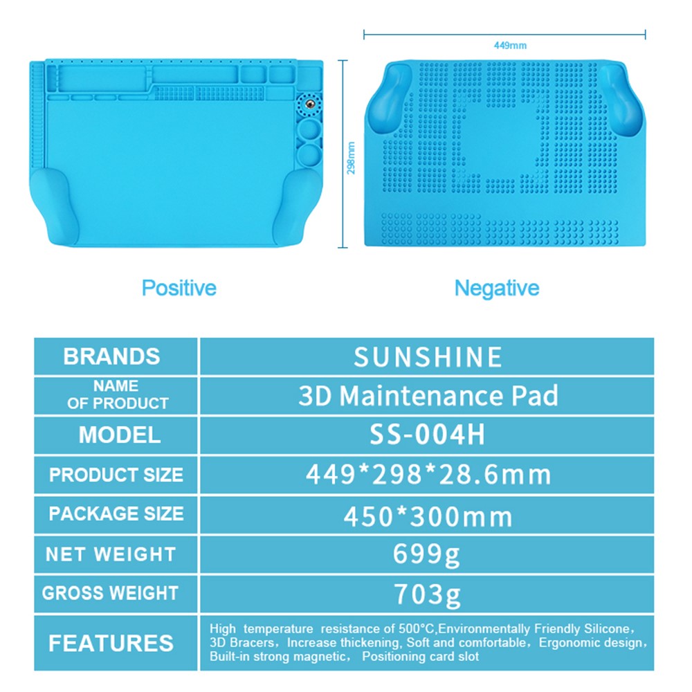 Sunshine SS-004H 450*300mm 3d Heat Insulation Pad