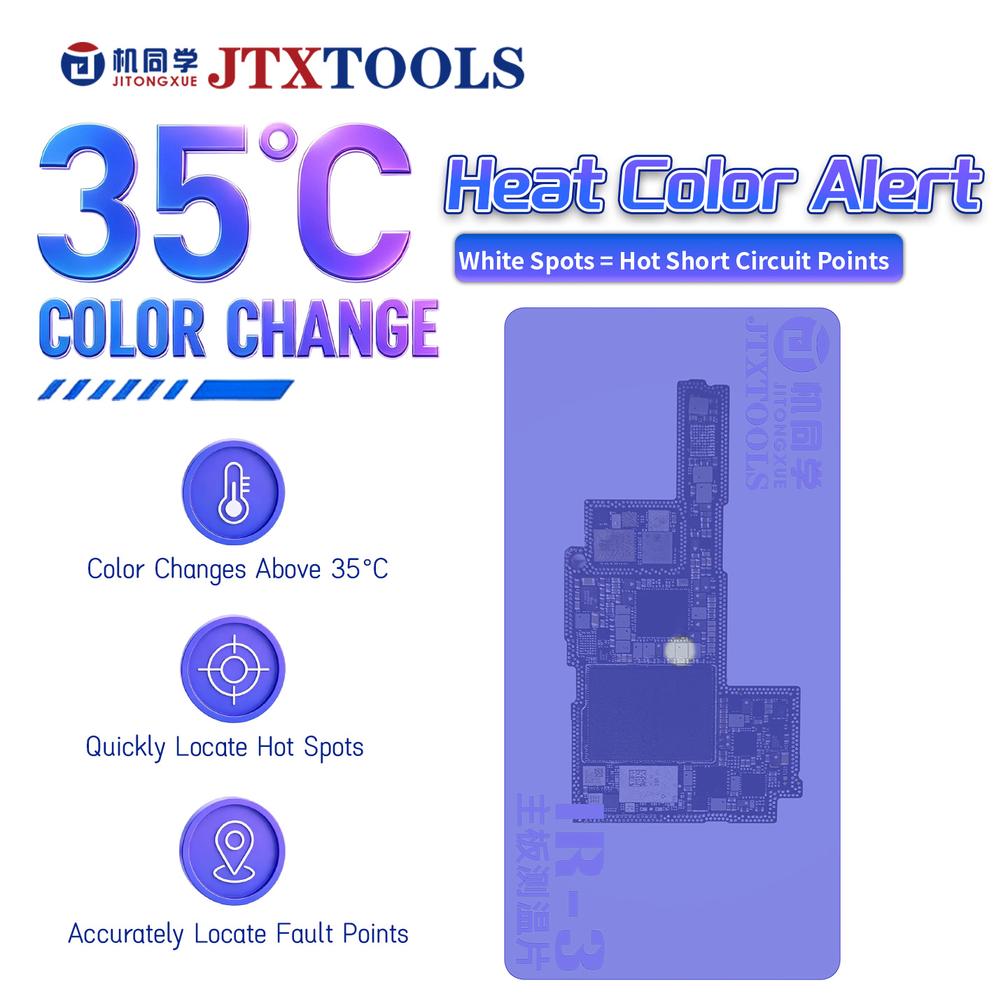 JTX IR-3 Motherboard thermometer short circuit Finder pad