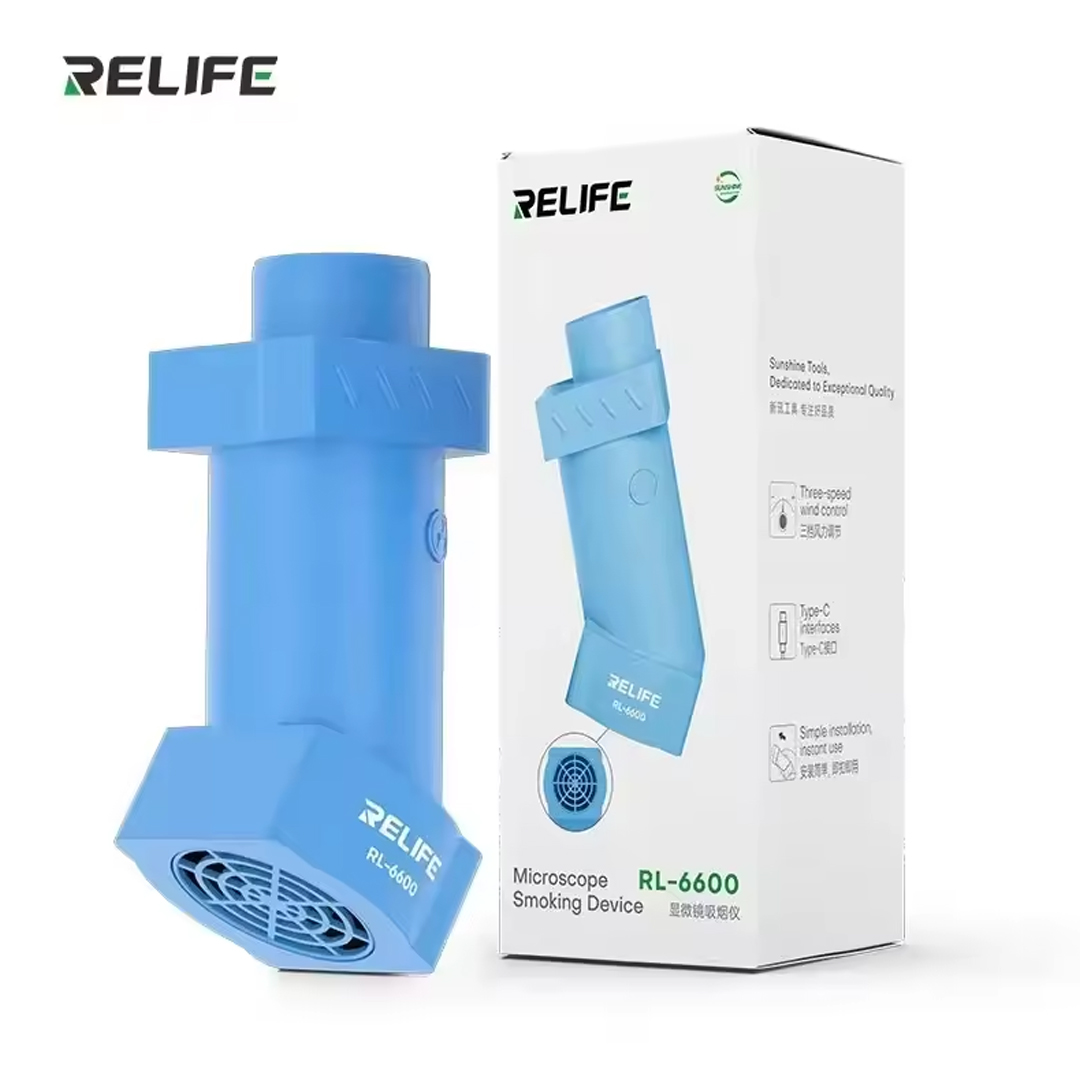 Relife RL-6600 Type-C Blue Microscope Smoke Extractor