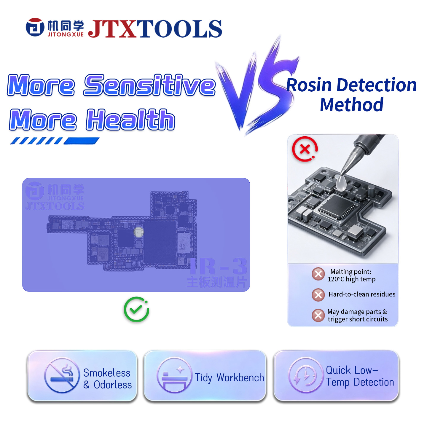 JTX IR-3 Motherboard thermometer short circuit Finder pad