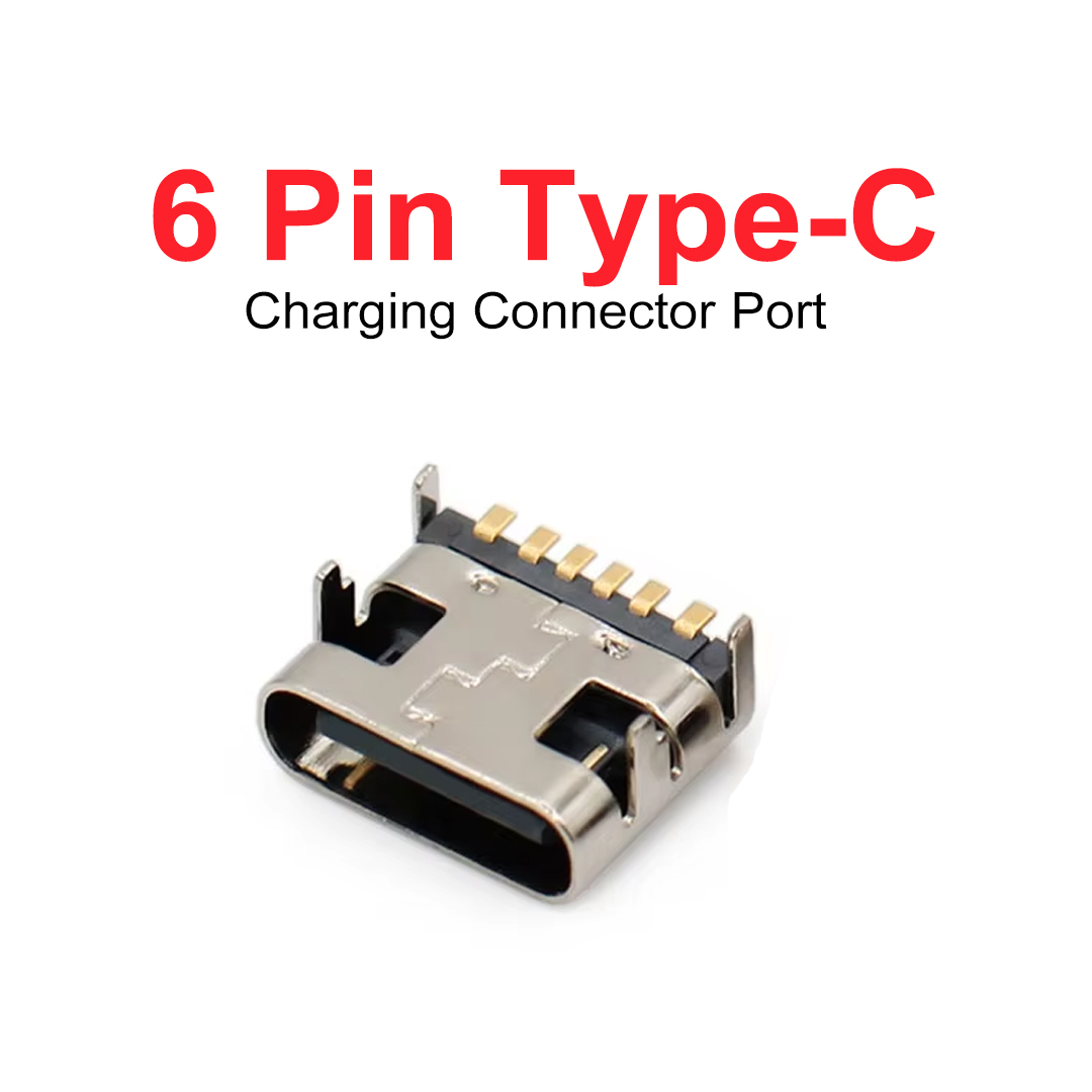 6 Pin Type-C Charging Connector Port for Smartphone Motherboard Repair