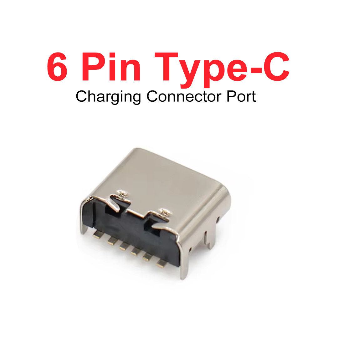6 Pin Type-C Charging Connector Port for Smartphone Motherboard Repair