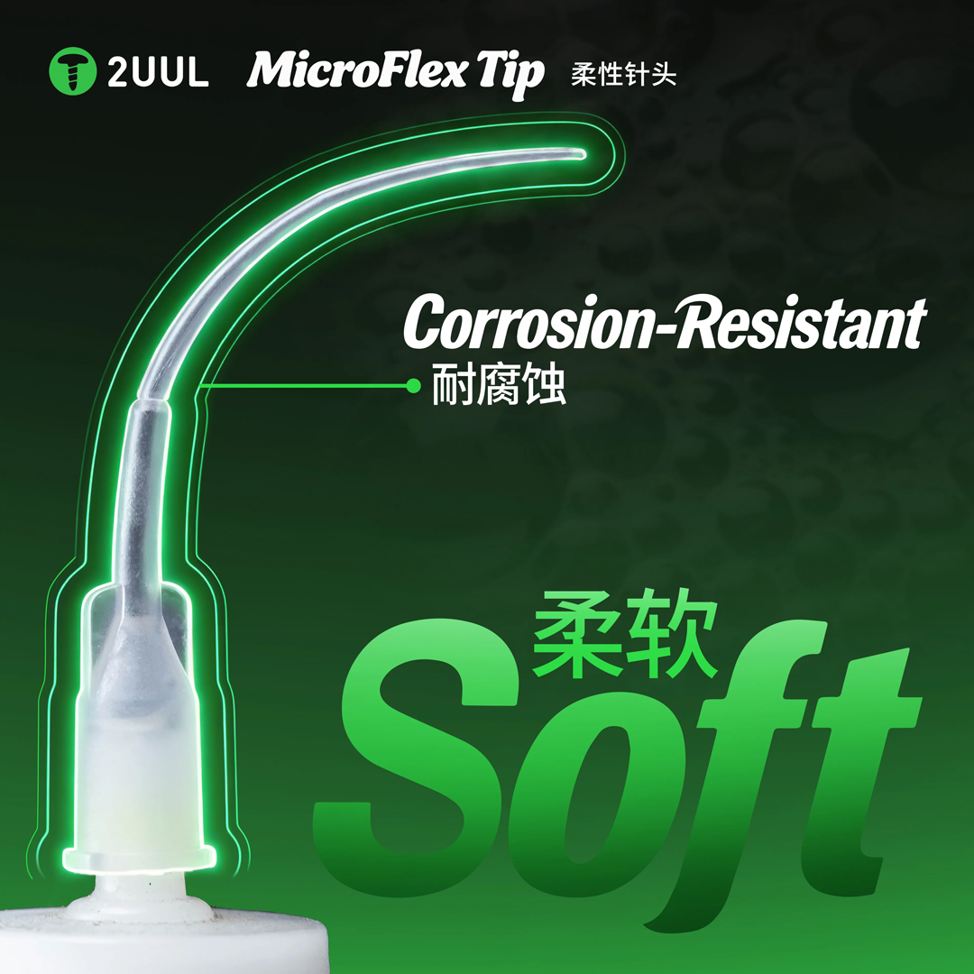 2UUL CS10 MicroFlex Tip Soft Flexible Precision Dispensing Needle Tip (50pcs/pack)