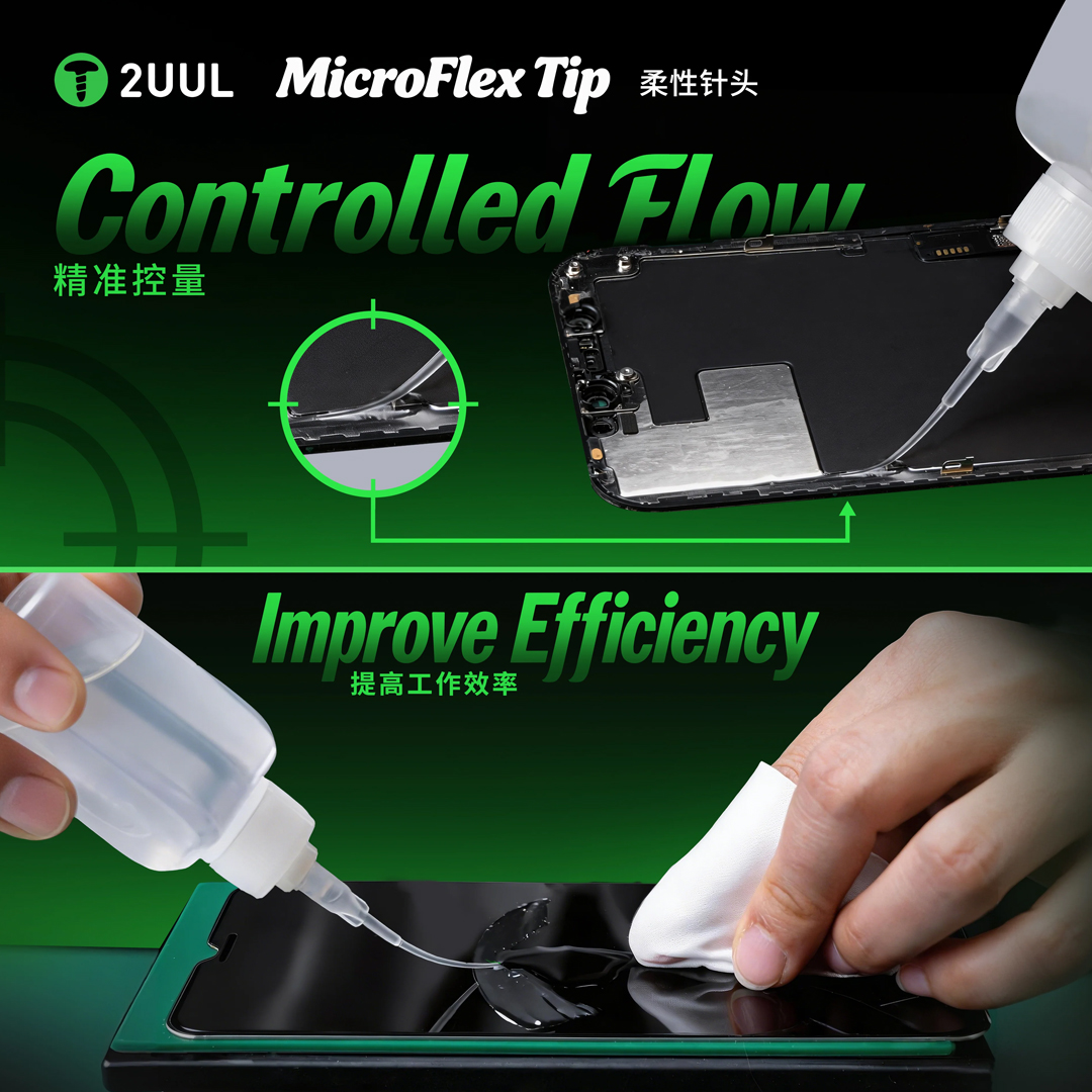2UUL CS10 MicroFlex Tip Soft Flexible Precision Dispensing Needle Tip (50pcs/pack)
