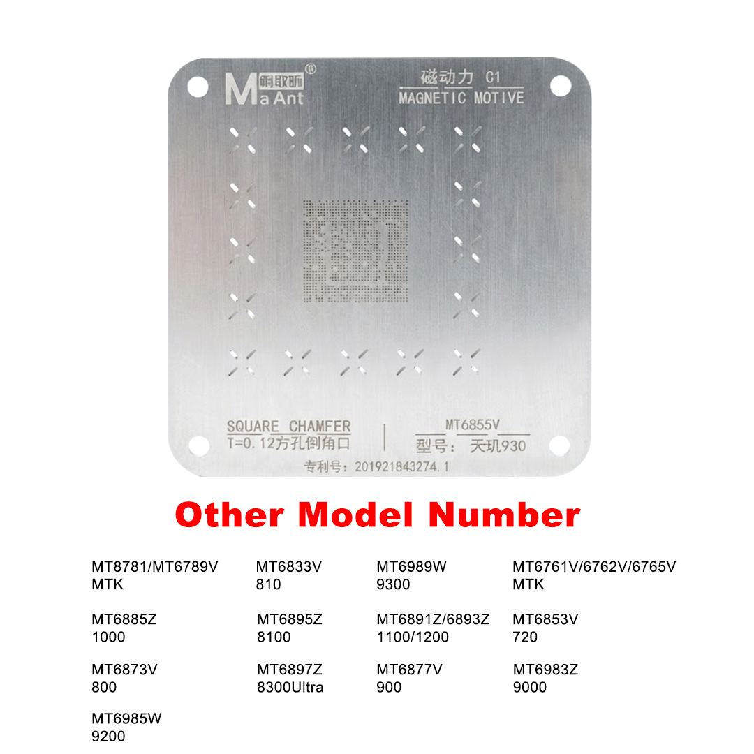 MaAnt C1 Professional Magnetodynamic Tin Planting Platform with 80PCS BGA Reballing Stencils for iPhone, Qualcomm, MTK, HiSilicon & Samsung CPU IC Repair