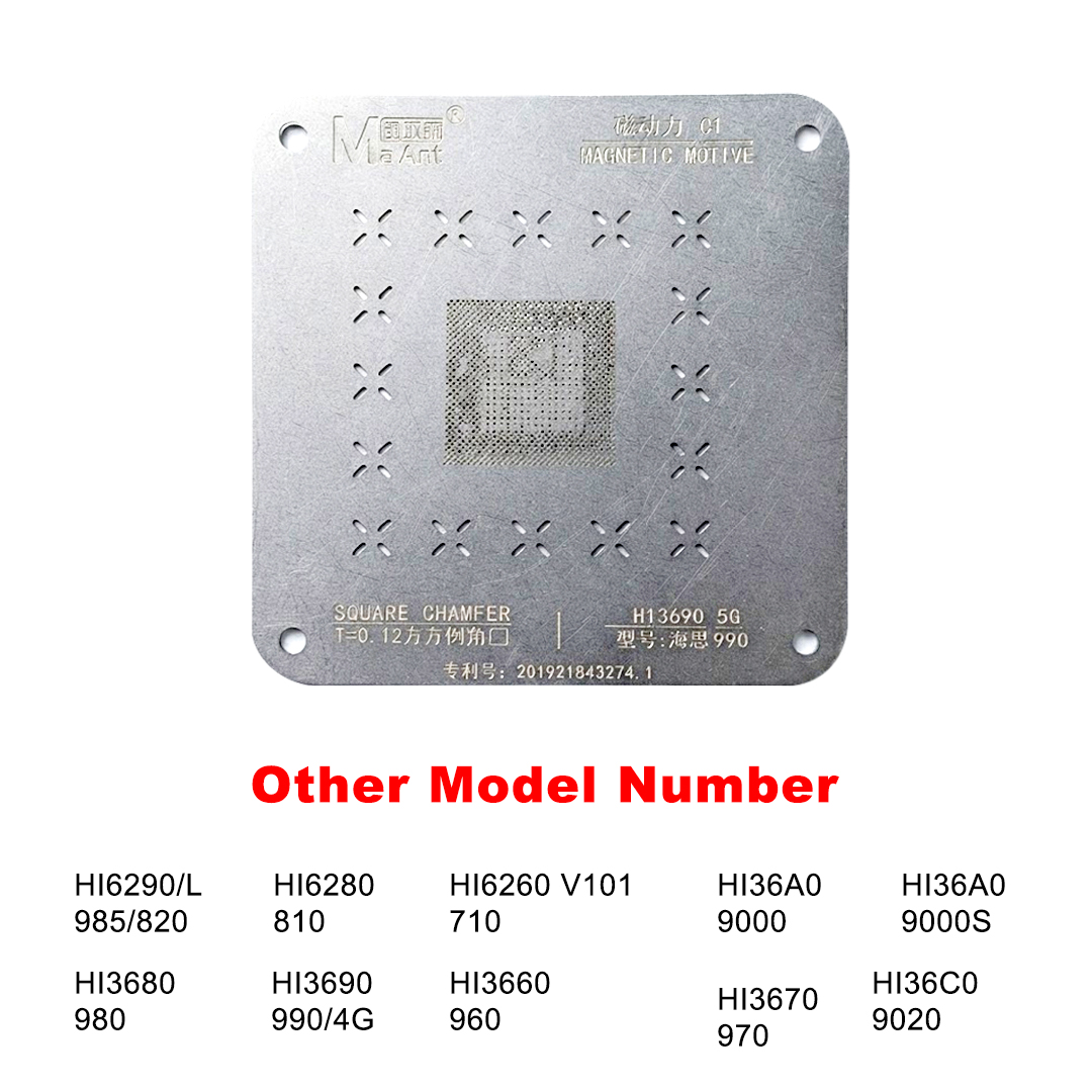 MaAnt C1 Professional Magnetodynamic Tin Planting Platform with 80PCS BGA Reballing Stencils for iPhone, Qualcomm, MTK, HiSilicon & Samsung CPU IC Repair