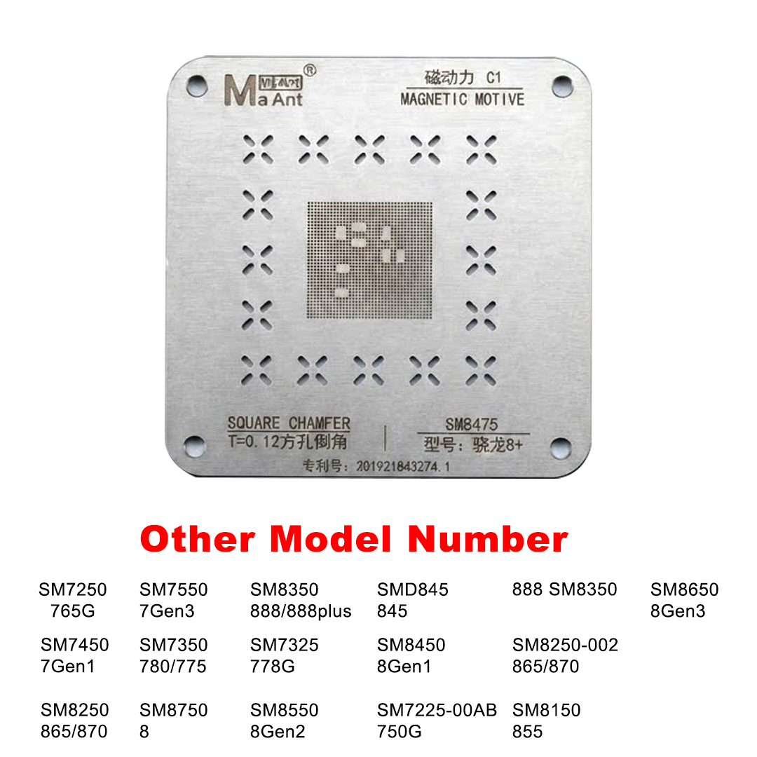 MaAnt C1 Professional Magnetodynamic Tin Planting Platform with 80PCS BGA Reballing Stencils for iPhone, Qualcomm, MTK, HiSilicon & Samsung CPU IC Repair