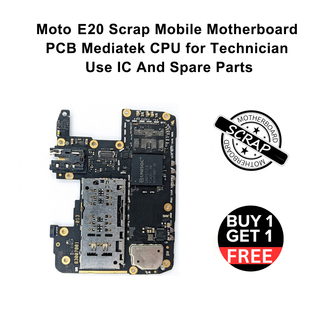 Moto E20 Scrap Mobile Motherboard PCB Mediatek CPU for Technician Use IC And Spare Parts