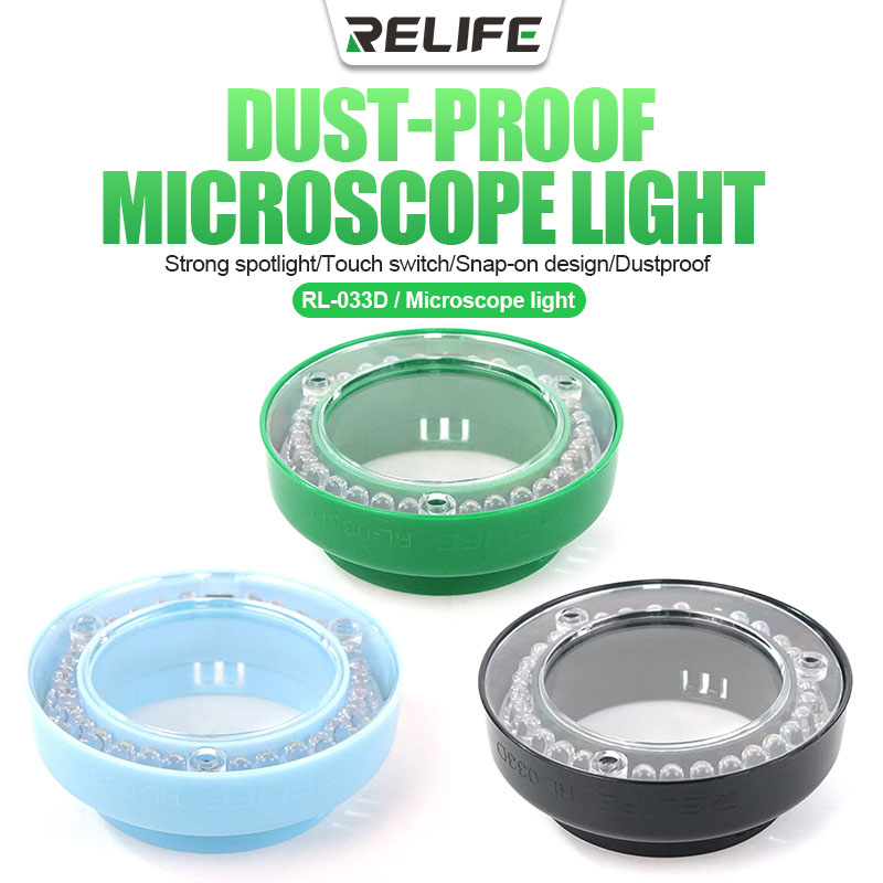 RELIFE RL-033D BLACK MICROSCOPE LIGHT WITH DUSTPROOF