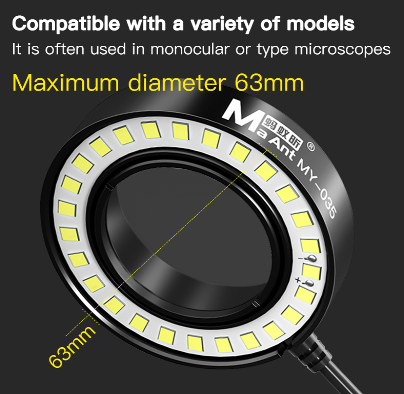 Maant My-035 Adjustable Microscope Ring Light