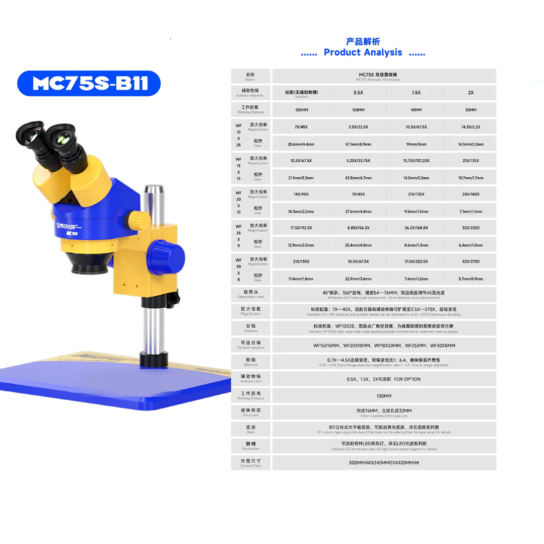 MECHANIC MC75S-B11 MICROSCOPE
