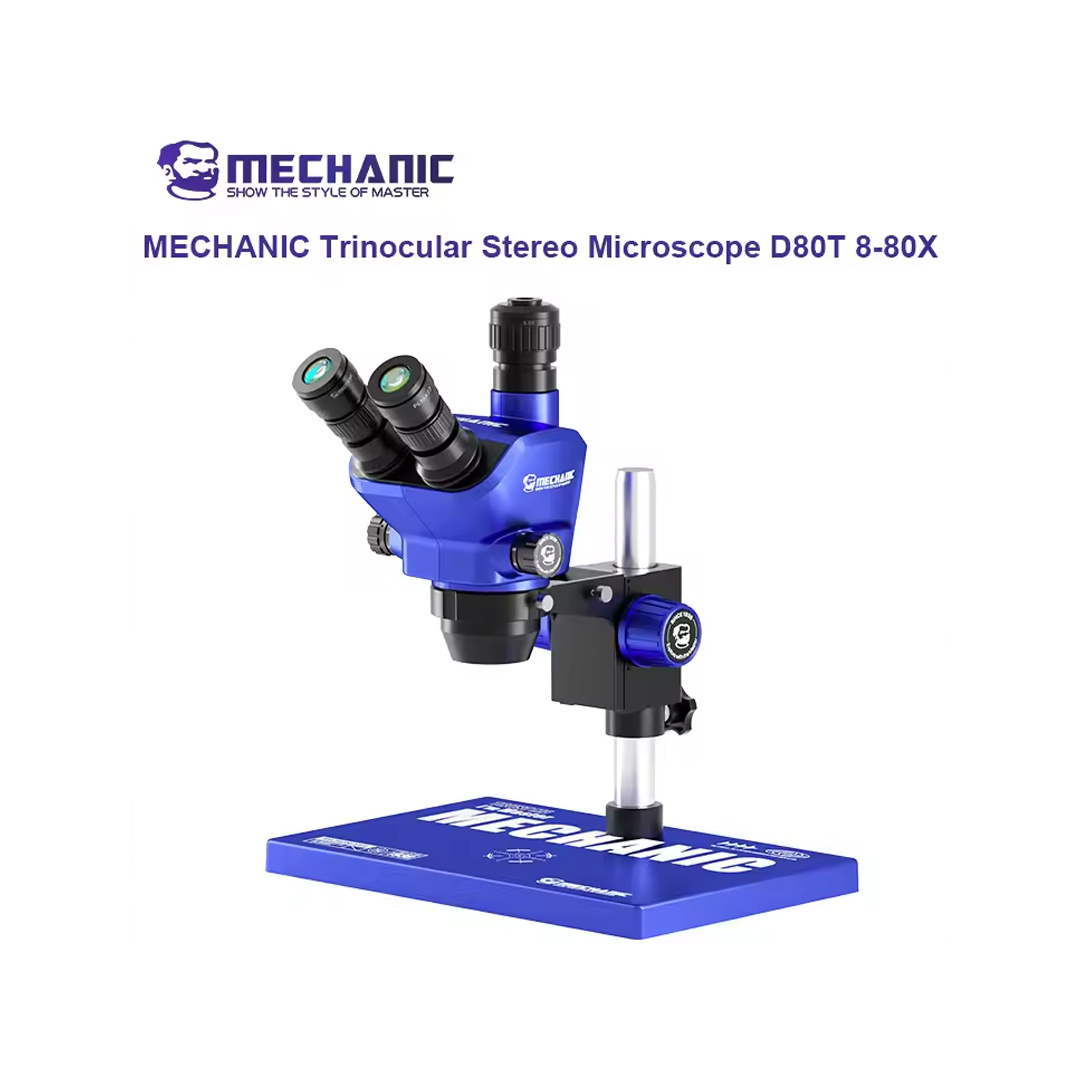 MECHANIC D80T PRO-B5 8-80X HIGH-POWER TRINOCULAR STEREO MICROSCOPE