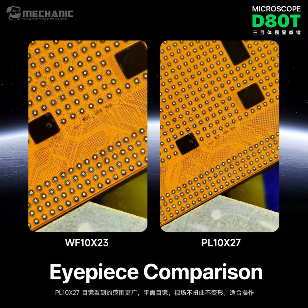 MECHANIC D80T PRO-B5 8-80X HIGH-POWER TRINOCULAR STEREO MICROSCOPE