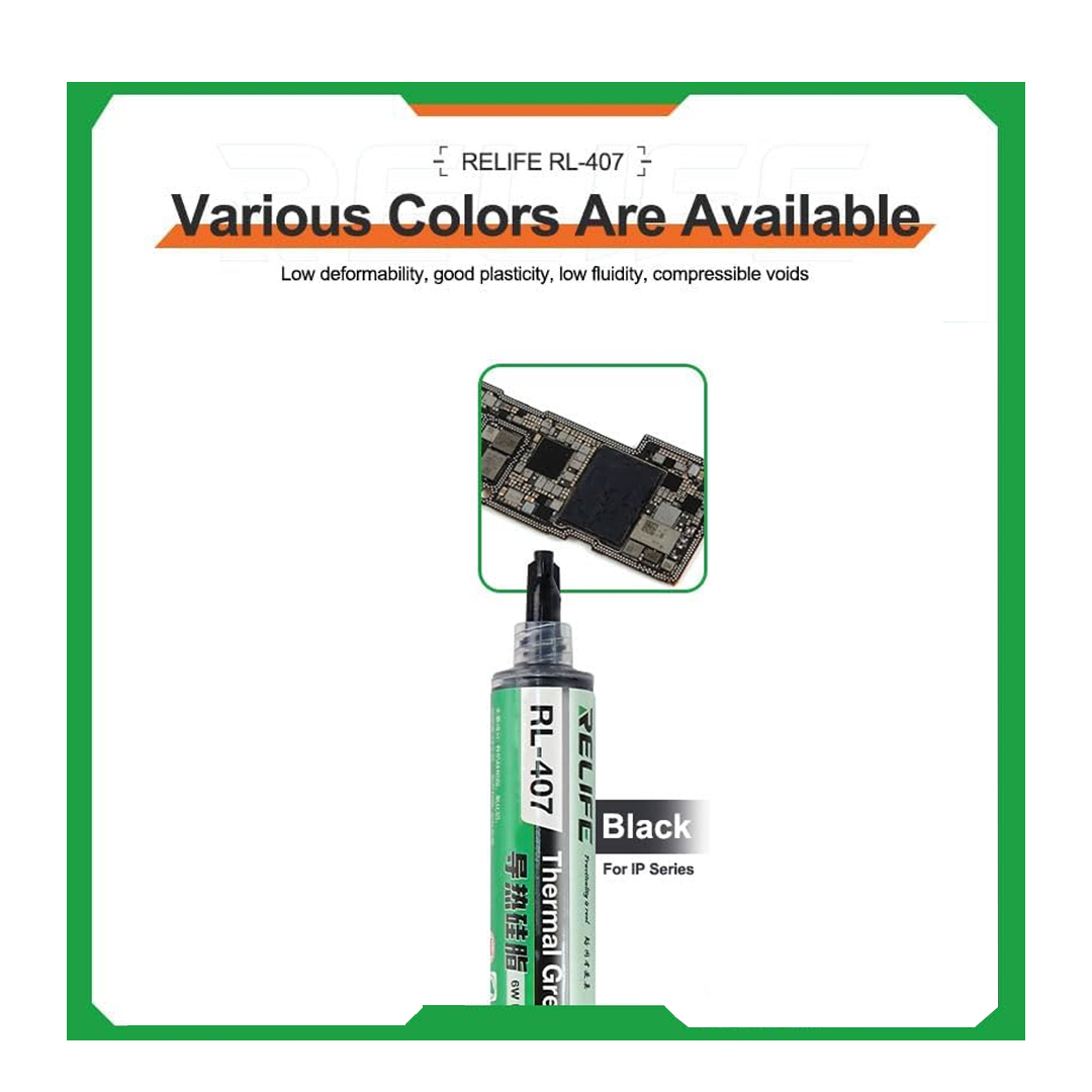 RELIFE RL-407 BLACK 6W 20G THERMAL SILICONE