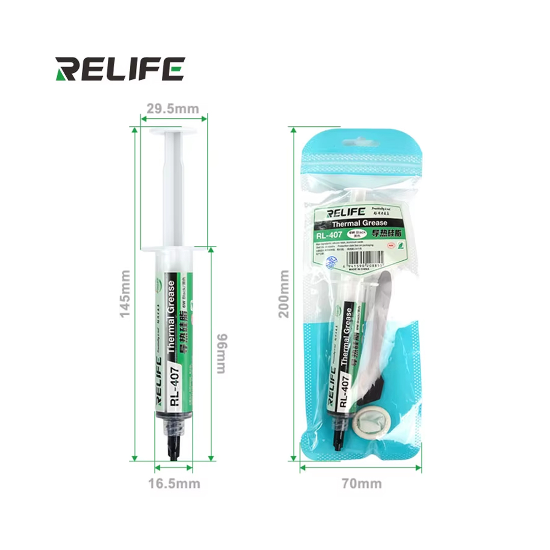 RELIFE RL-407 BLACK 6W 20G THERMAL SILICONE