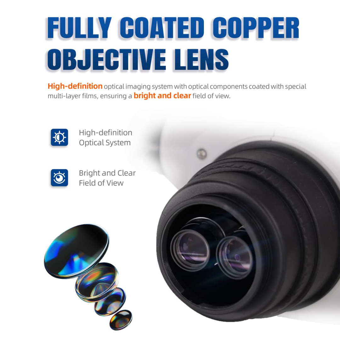 SOPTOP SZM-7060Pro (7X-60X) Trinocular Stereo Microscope With 0.5X Lens & LED Light