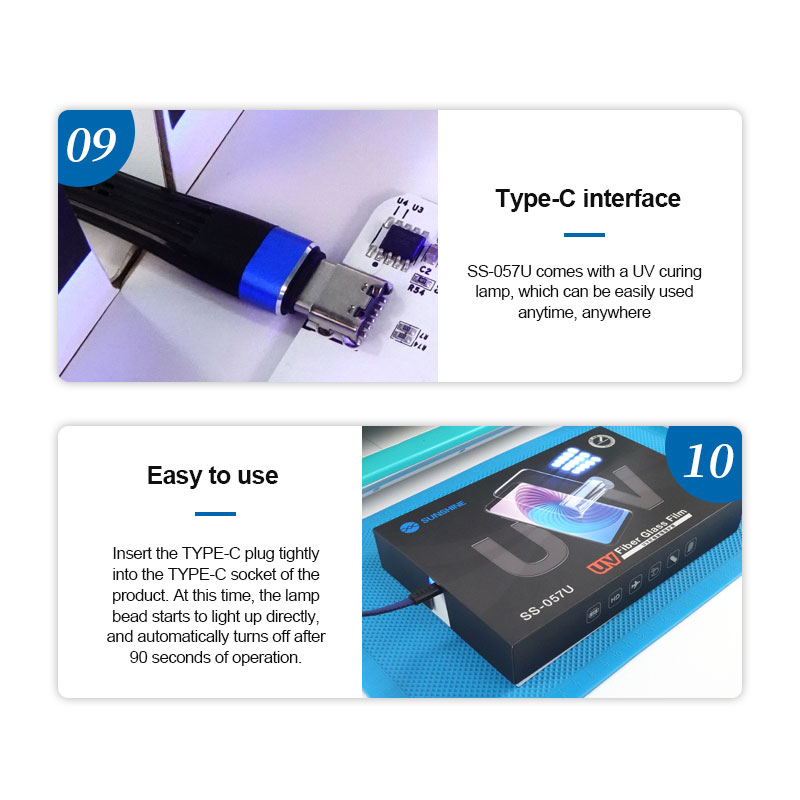 SUNSHINE SS-057U (180*120MM) TPU UV Imported Fiber Glass Protective HD Film -10PCS