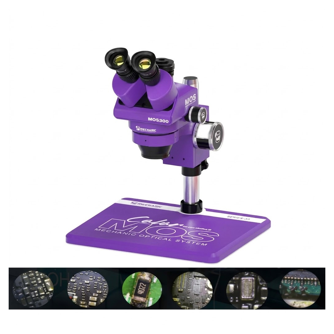Mechanic Mos300-B11 Microscope (Purple) With 0.5X Lence