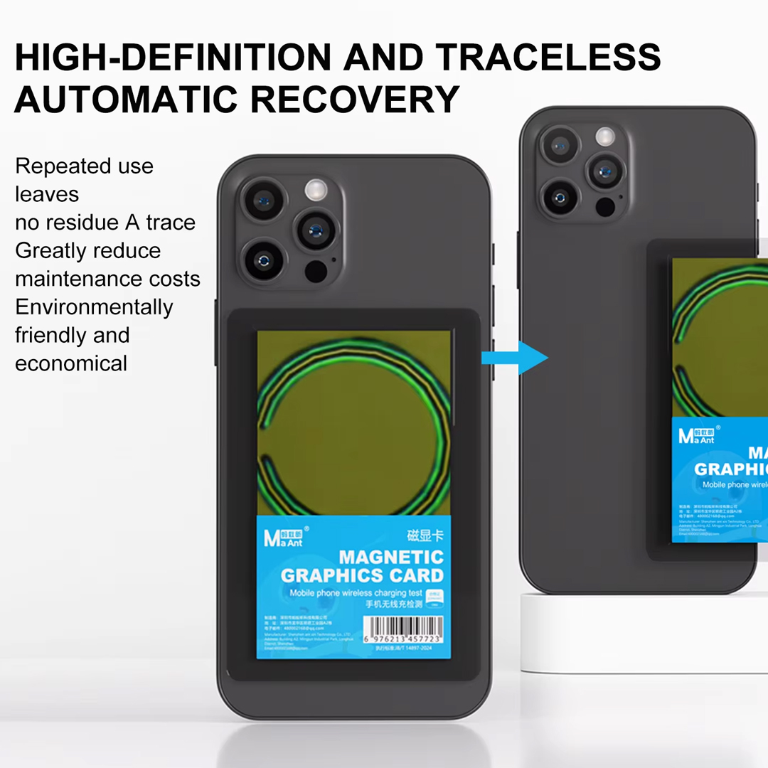 MaAnt M096 Magnetic Graphics Card for Mobile Phone Wireless Charging Test