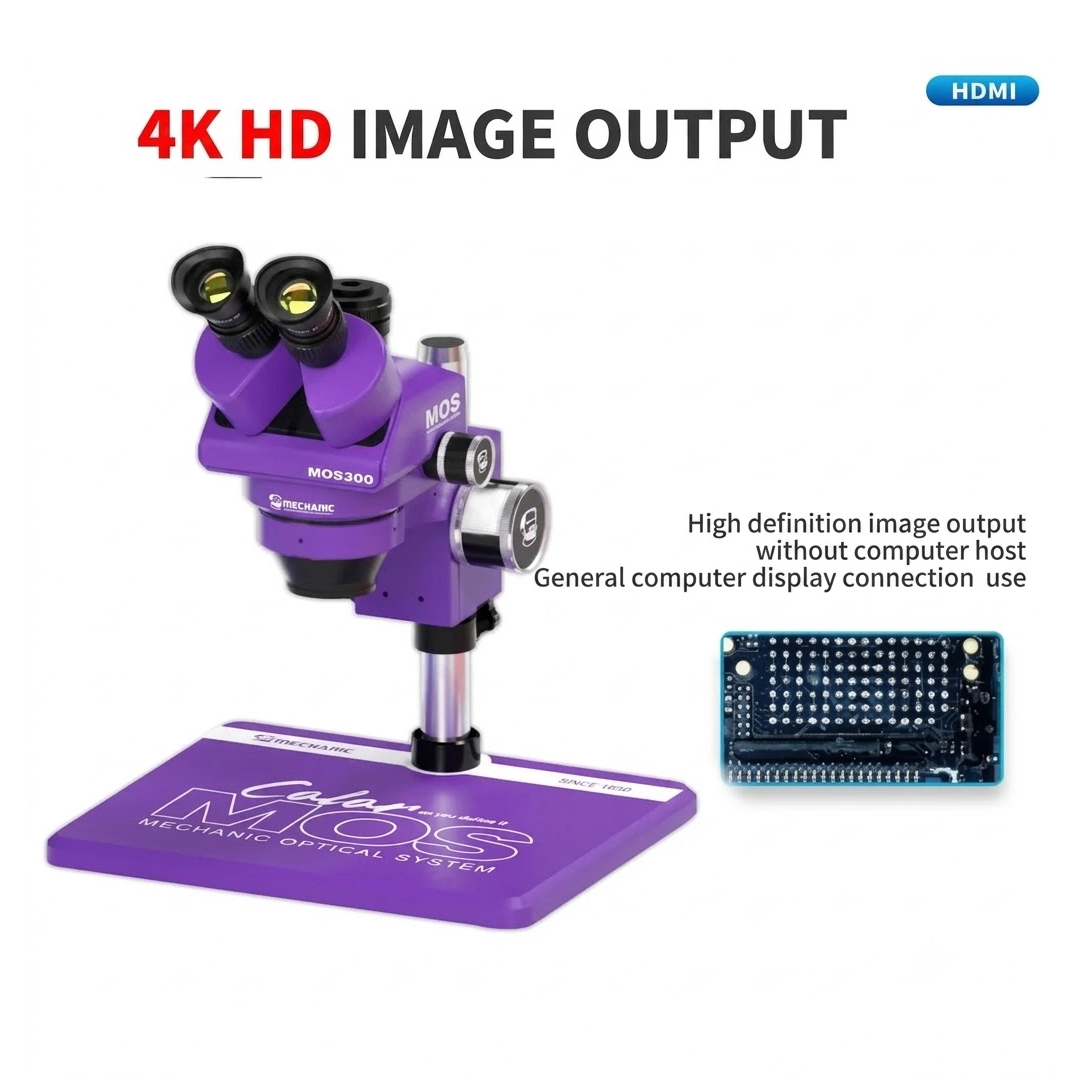 Mechanic Mos300-B11 Microscope (Purple) With 0.5X Lence