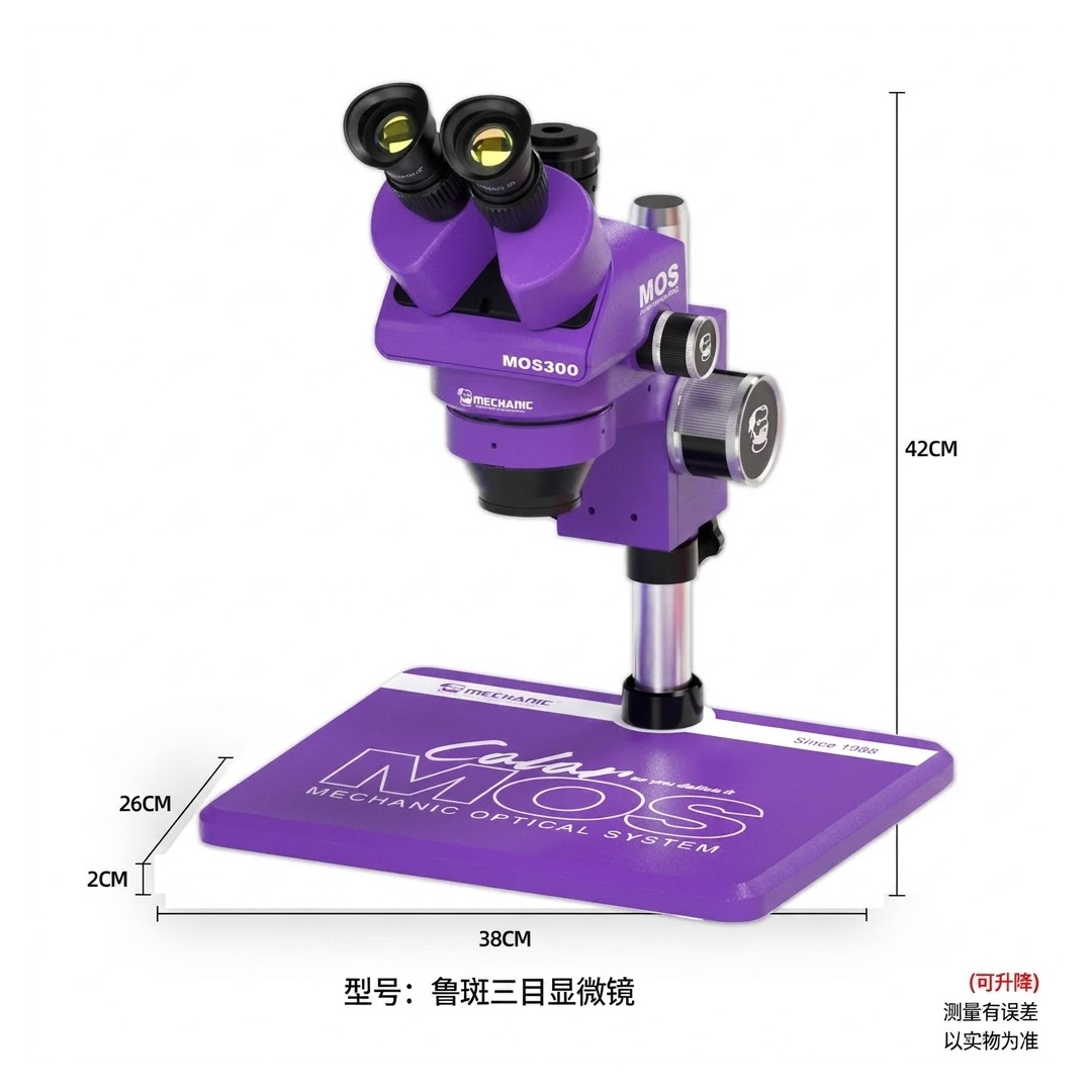 Mechanic Mos300-B11 Microscope (Purple) With 0.5X Lence