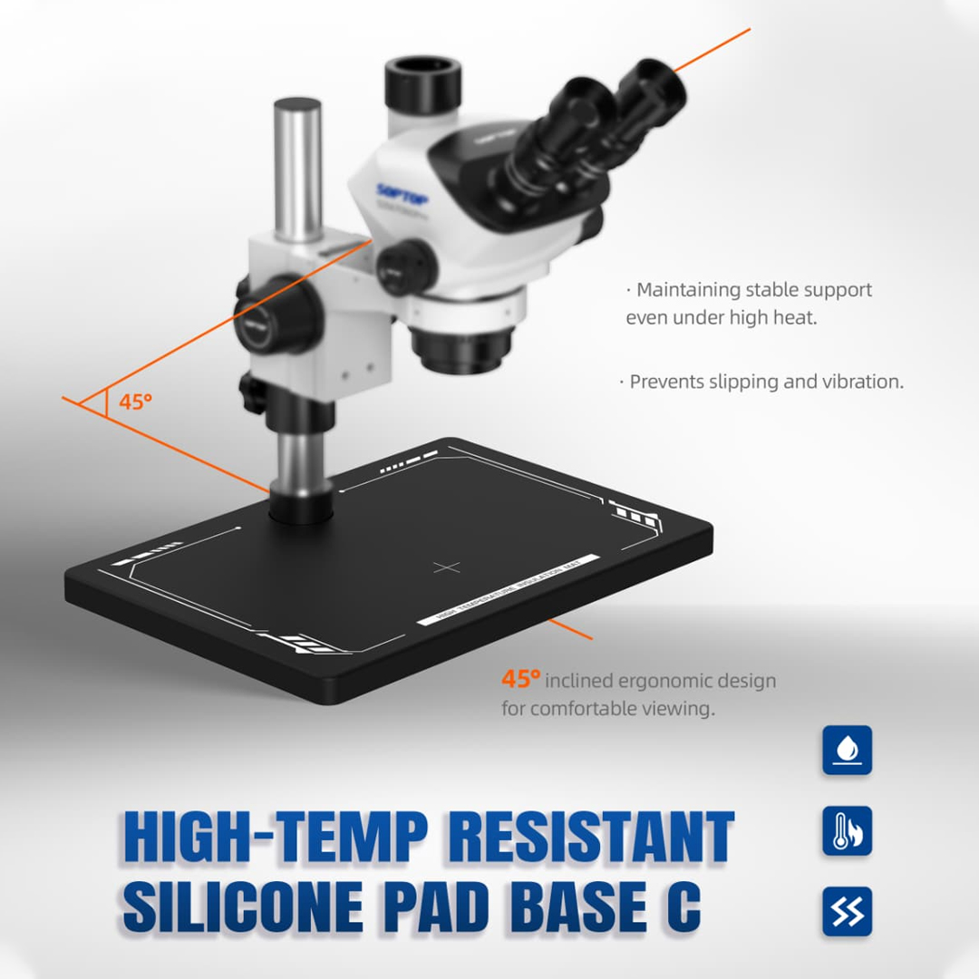 SOPTOP SZM-7060Pro (7X-60X) Trinocular Stereo Microscope With 0.5X Lens & LED Light