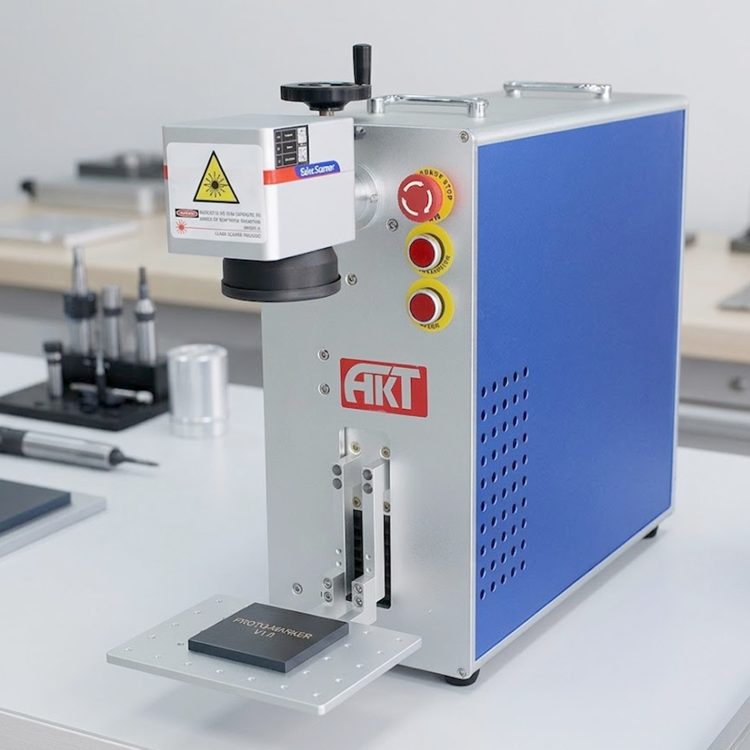 AKT 30W FIBER LASER MARKING MACHINE 6-INCH BASE WITH (3-YEAR WARRANTY)