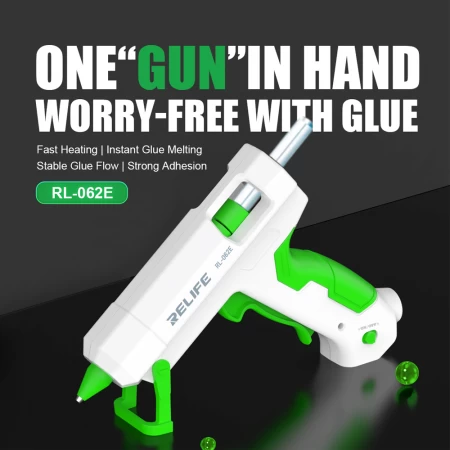 Relife RL-062E Hot Melt Glue Gun With RL-097 10Pcs Glue Sticks