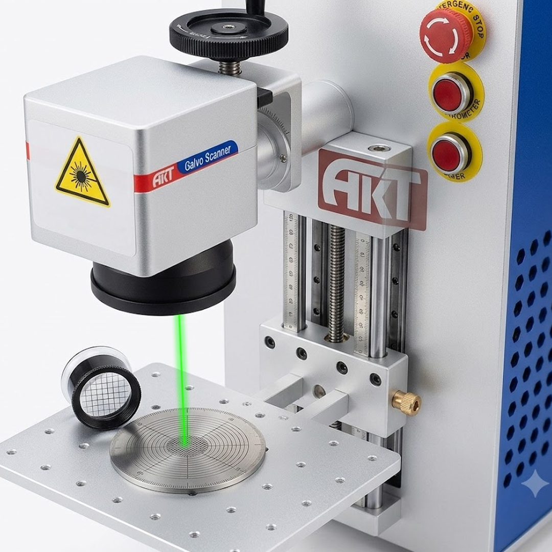 AKT 30W FIBER LASER MARKING MACHINE 6-INCH BASE WITH (3-YEAR WARRANTY)