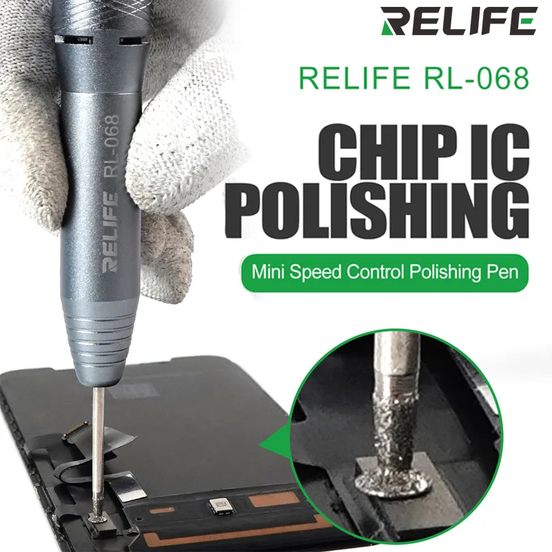 RELIFE RL-068C Electric Grinding Pen Intelligent Engraving Pen for Mobile  Phone CPU IC Rust Remover Glue Tools Wholesale