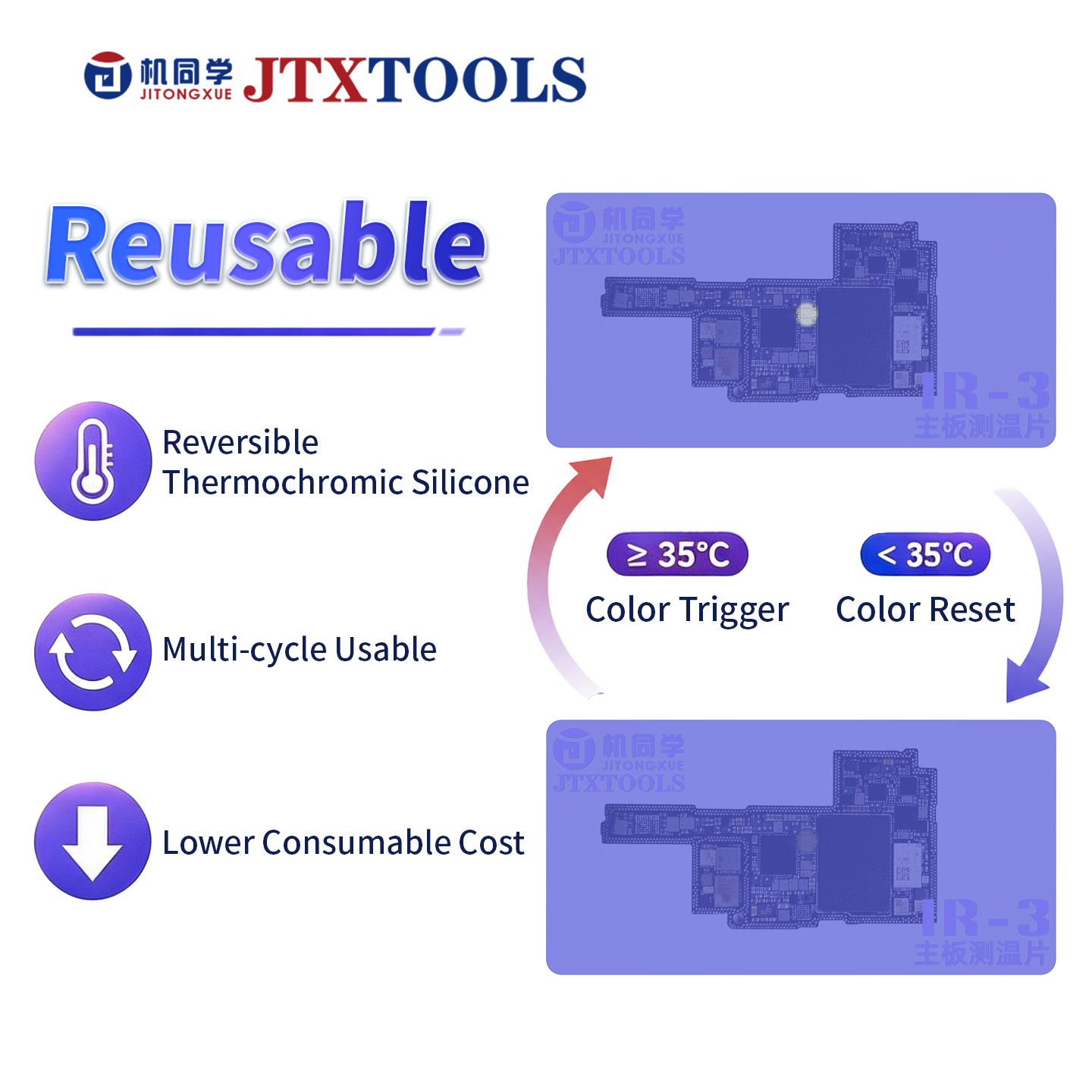JTX IR-3 Motherboard thermometer short circuit Finder pad