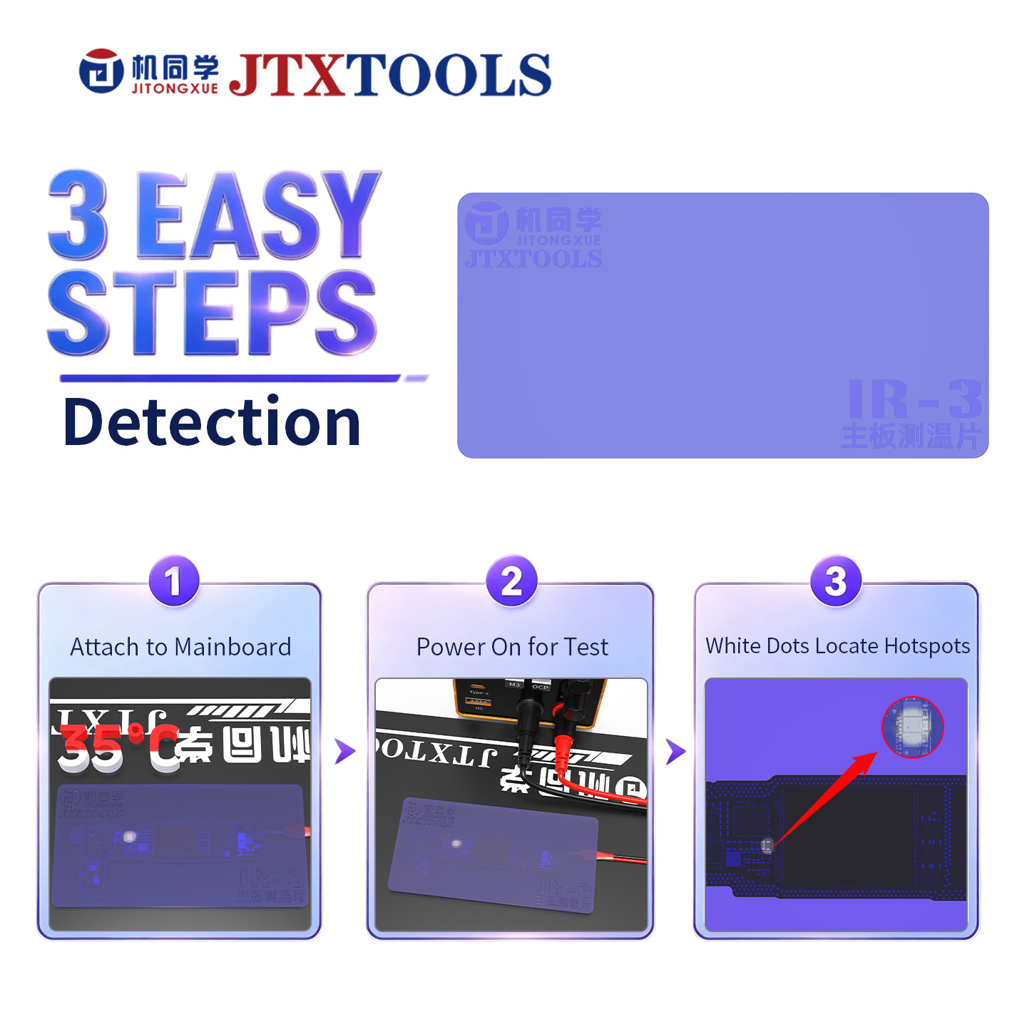 JTX IR-3 Motherboard thermometer short circuit Finder pad