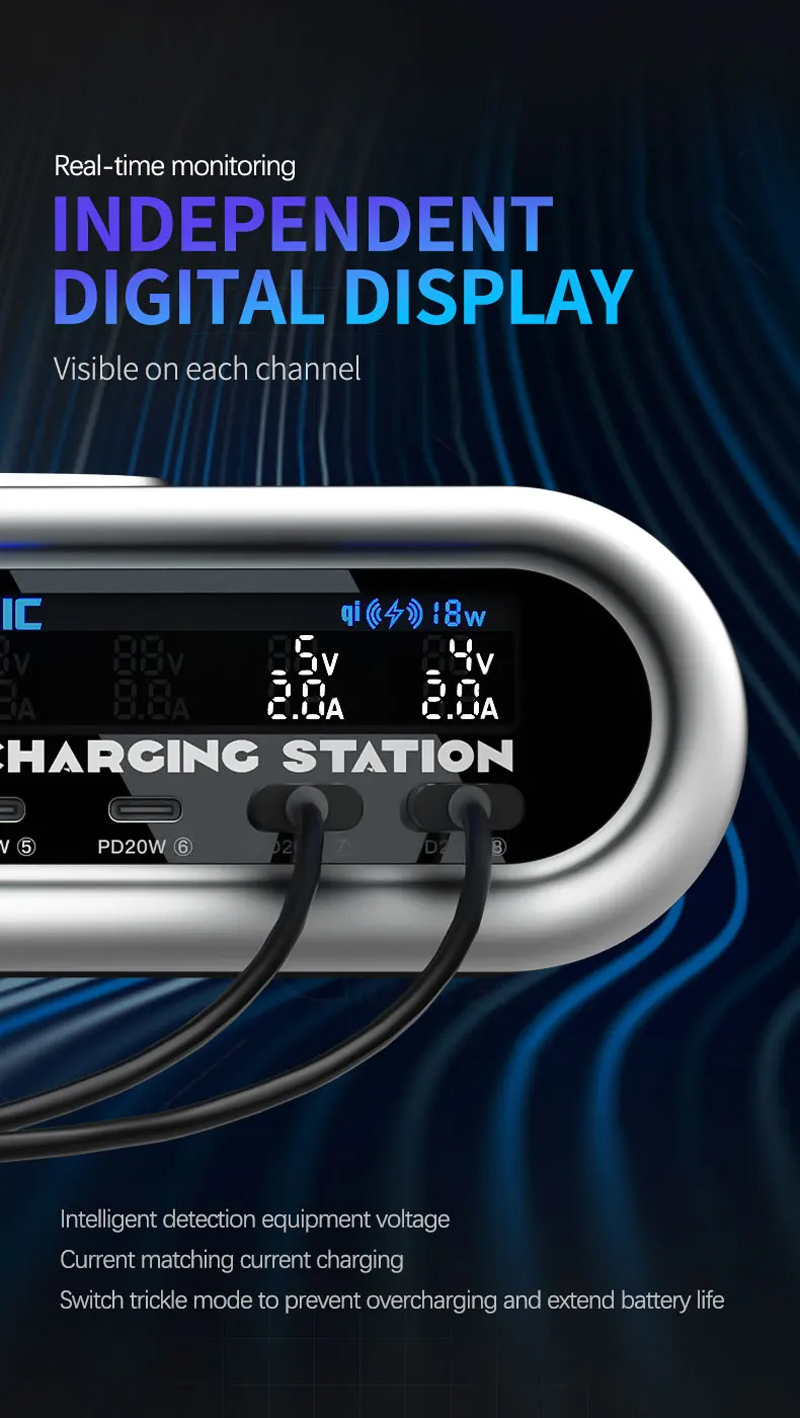 Mechanic E-Power Pro Desktop Charging Station 200W USB PD Wireless Charging Station