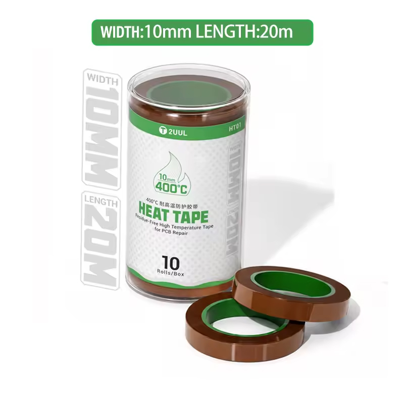2UUL HT01 Residue-Free High 400°C Heat Tape 10mm*20M (10 Rolls/Box)