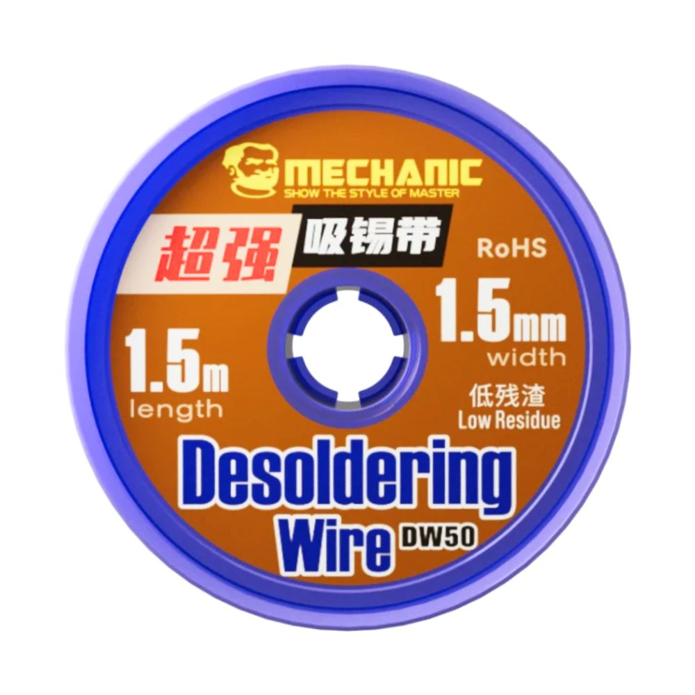Mechanic DW50 1.5mm*1.5m Desolder Wire 5Pcs Set for Mobile PCB Board Repair