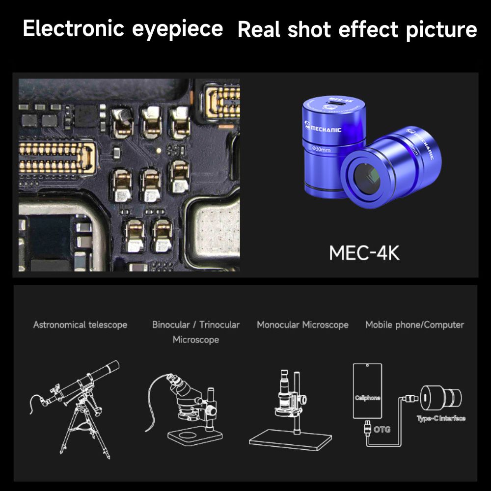 MECHANIC MEC 4K HD Electronic Eyepiece Camera for Stereo Microscope