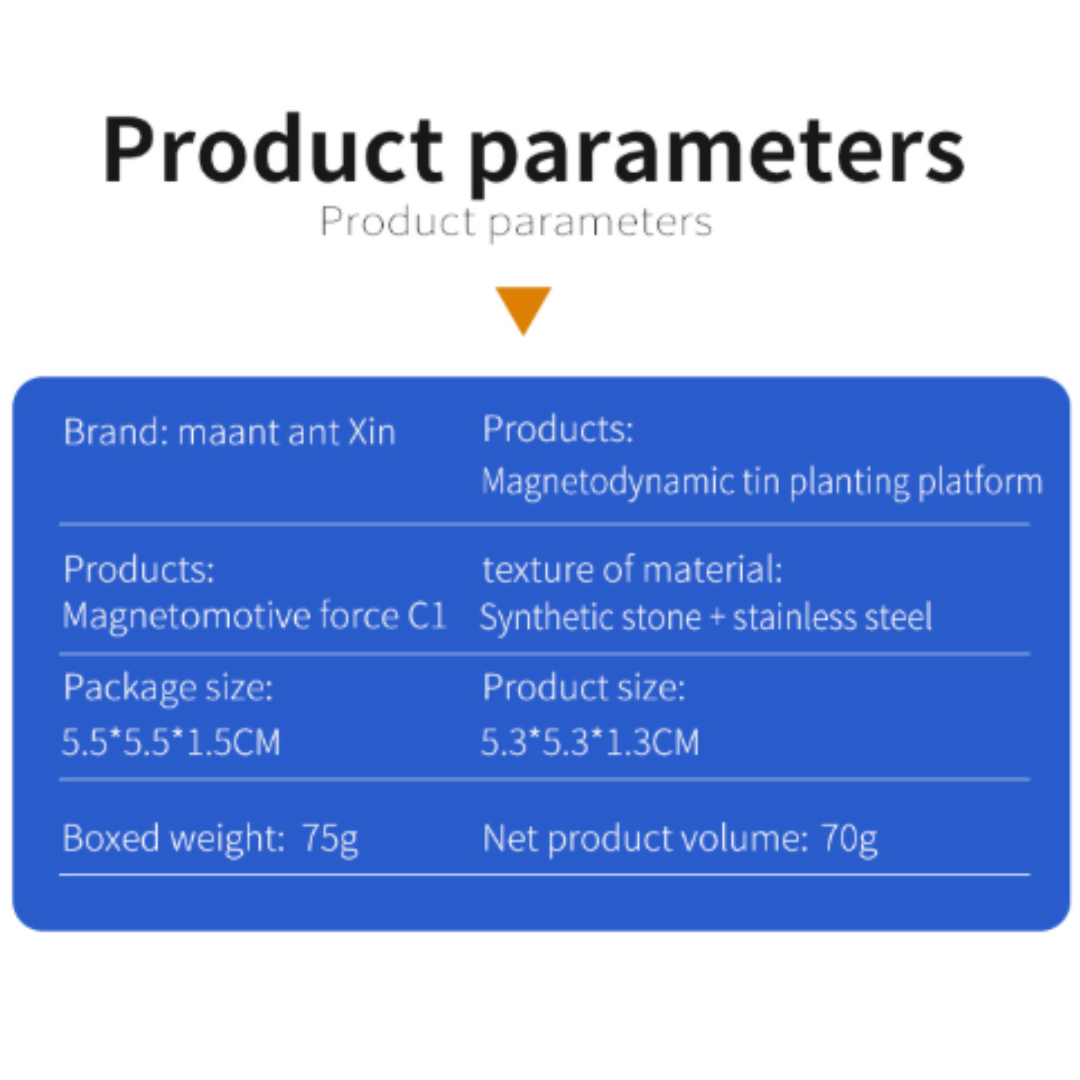 MaAnt Magnetic Power C1 Absorption Positioning Tin Planting Platform Set for Apple / HiSilicon / Qualcomm Snapdragon Series CPU
