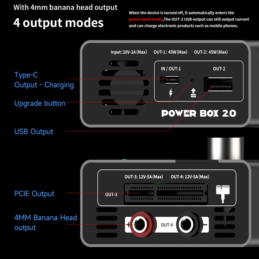 Mechanic Power Box 2.0 DC-1205 Portable Adjustable 12V 5A Power Supply