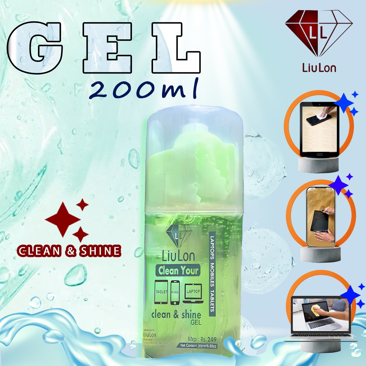 LiuLon GL-200 Cleaning & Shine Gel