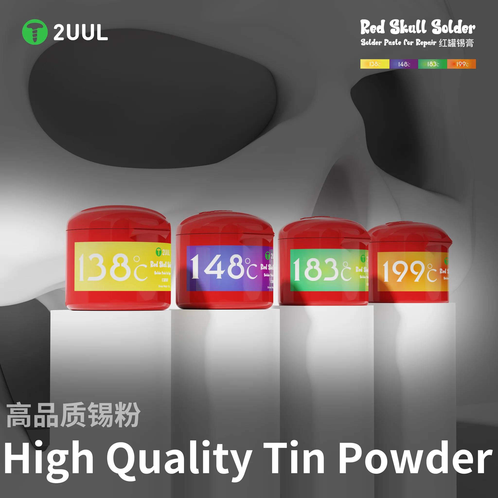 2uul RS138 Red Skull Solder Paste 138°c-50g
