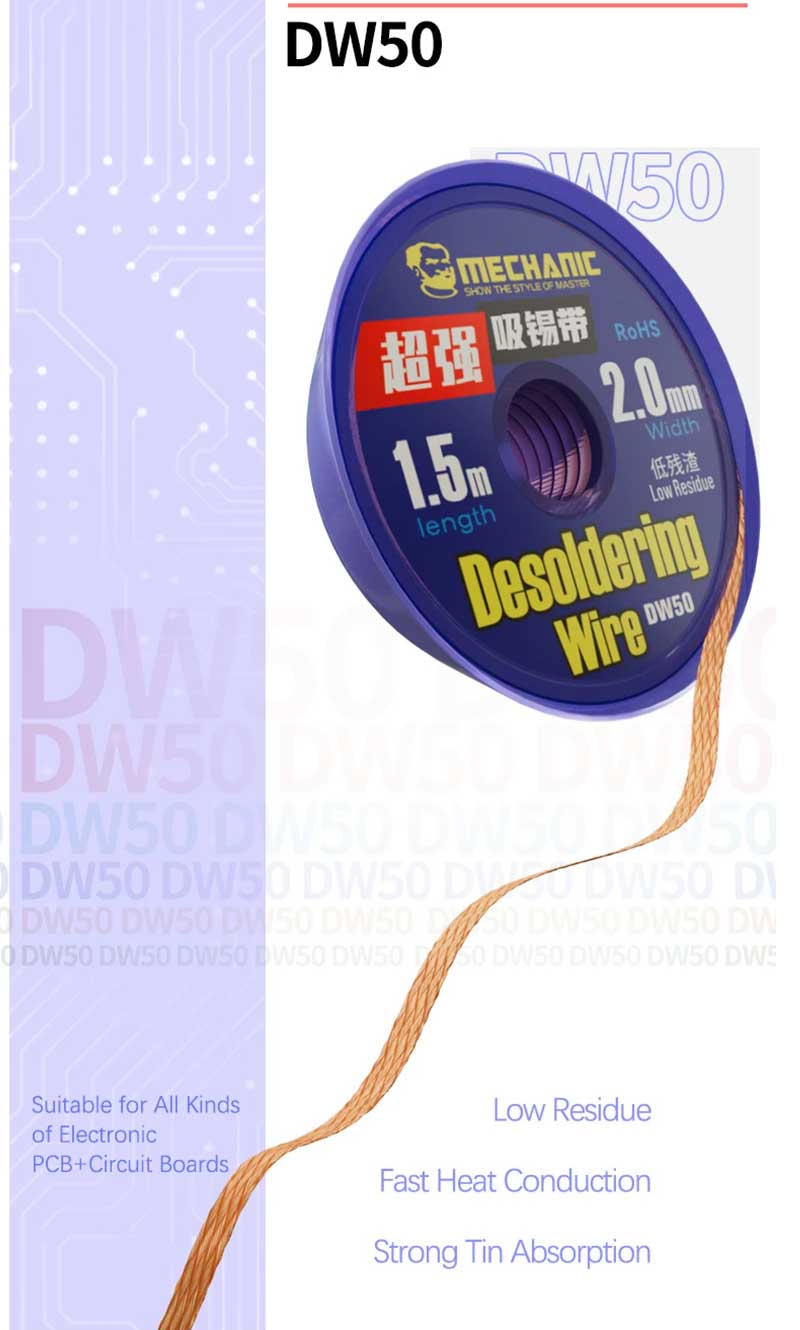 MECHANIC DW50 2015 DESOLDER WIRE 10PCS SET 3
